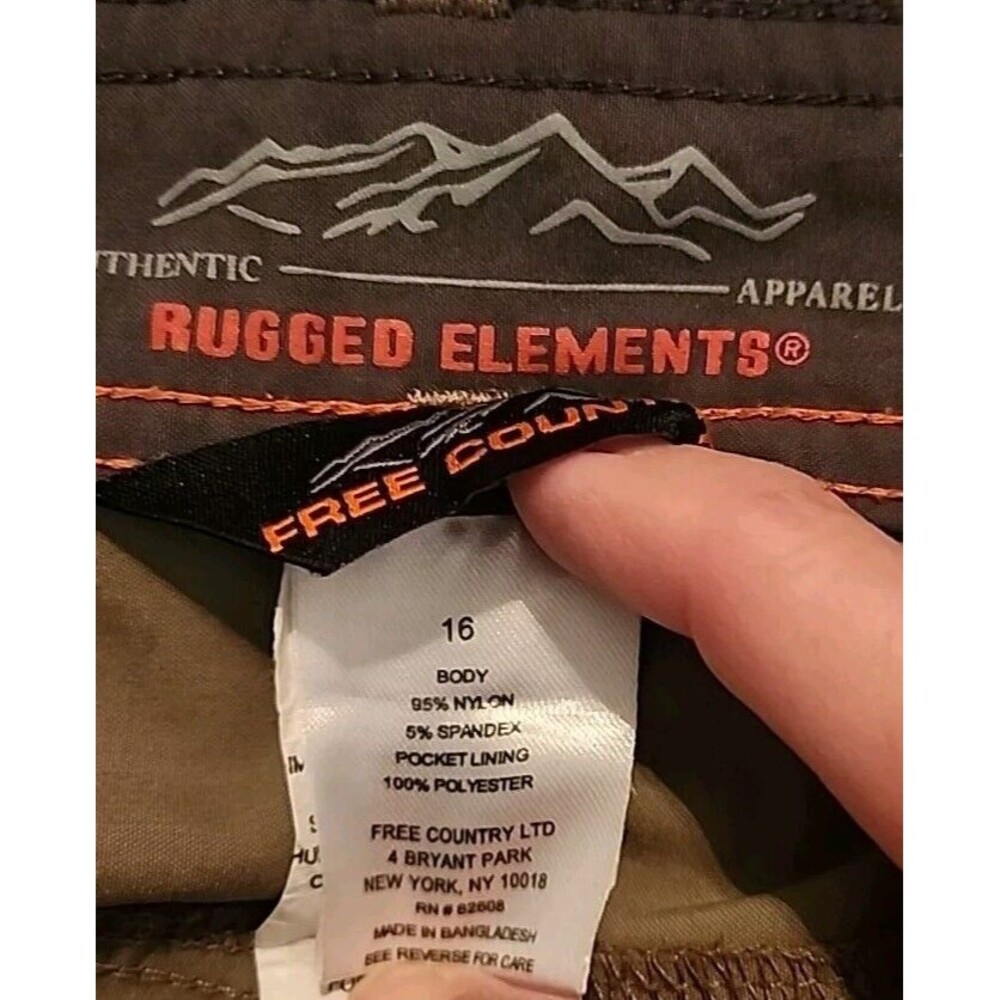 Rugged Elements Mens Youth Shorts Size 16 Lot Of 2  Tan and Dark Grey Cargo - Picture 4 of 10